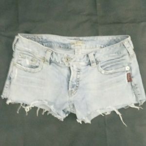 Silver jean cutoffs
